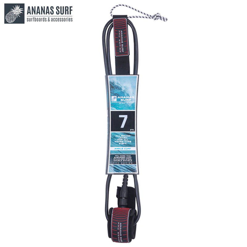 "Ultimate Pro Series Surfboard Leash - 7Ft. 213Cm Ankle Cuff Foot Leg Rope for Maximum Safety and Fun!"