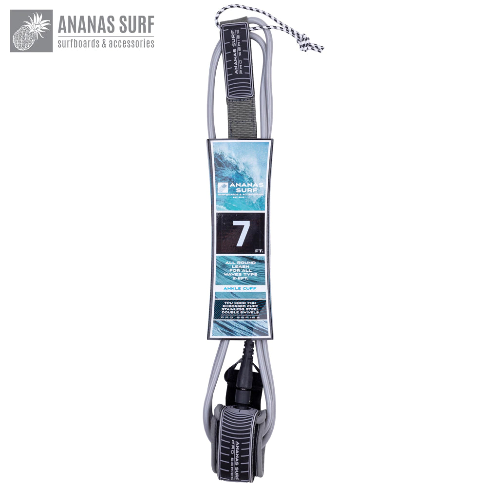 "Ultimate Pro Series Surfboard Leash - 7Ft. 213Cm Ankle Cuff Foot Leg Rope for Maximum Safety and Fun!"